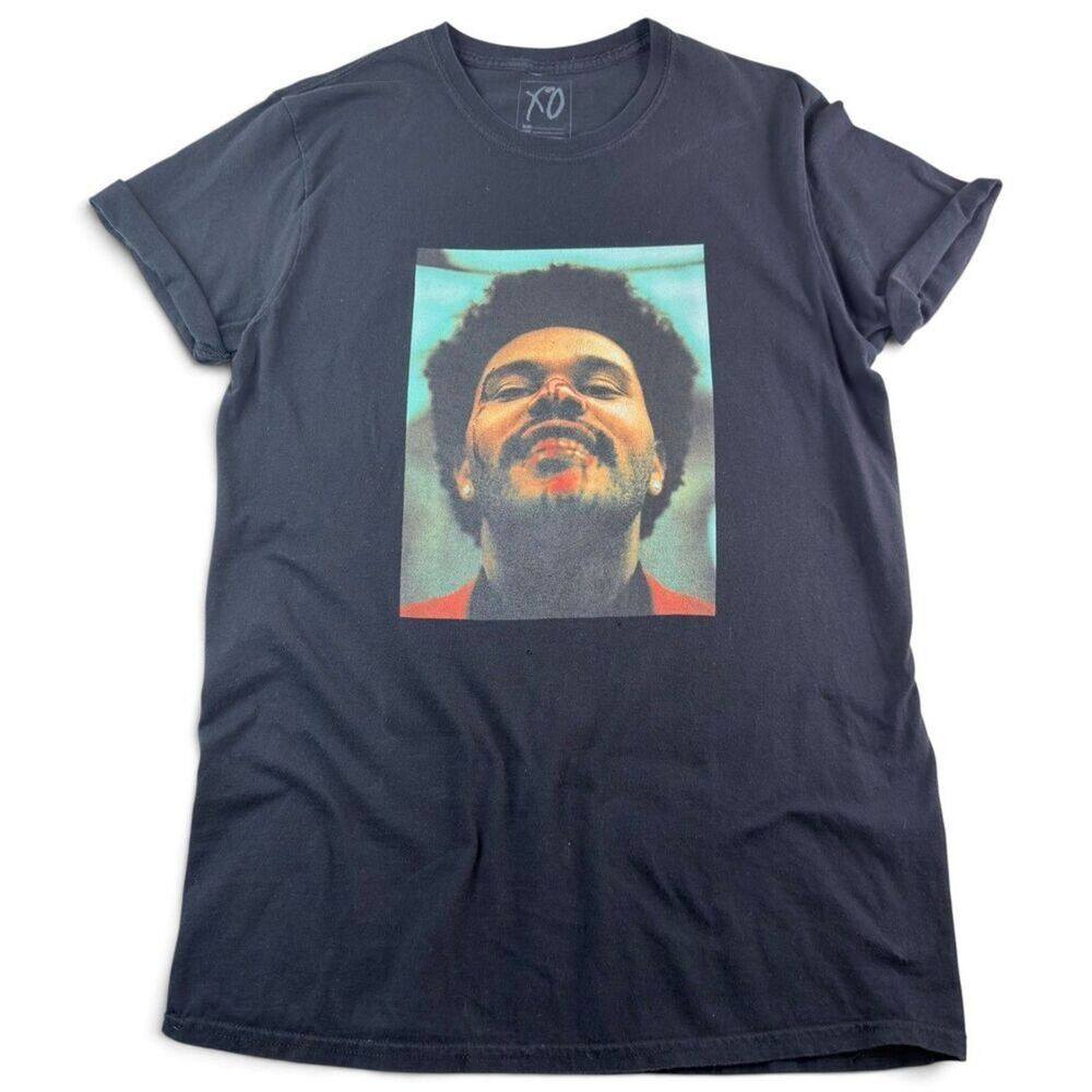 the weeknd after hours xo graphic album artist tee shirt black large
